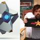 The Ghost AI character from Destiny (left) and Peter Dinklage (right) (Ghost image: Bungie; Peter Dinklage photo: Getty Images)